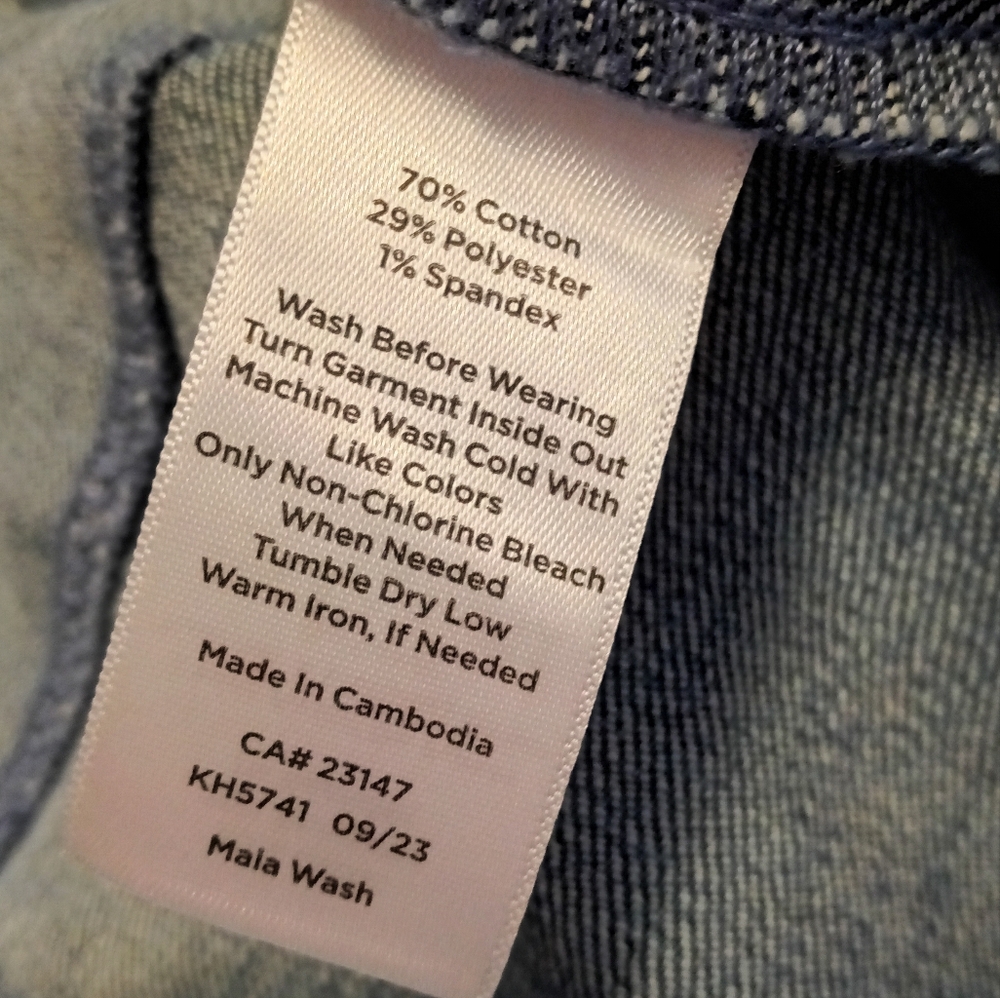 NEW Talbots High Waist Cropped Sailor Jean Blue Denim Size 10 - Picture 14 of 14